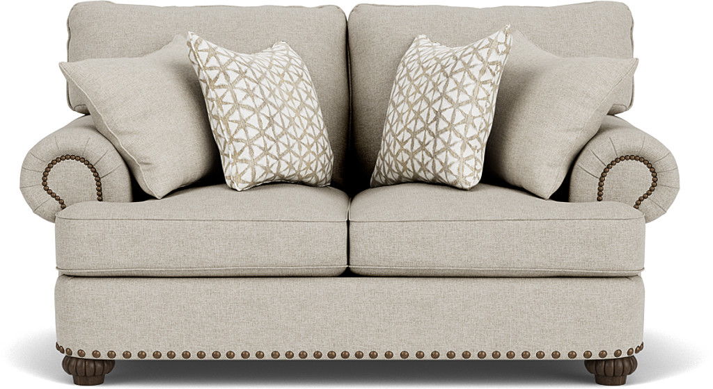 Patterson - Fabric Loveseat, Nailhead Trim