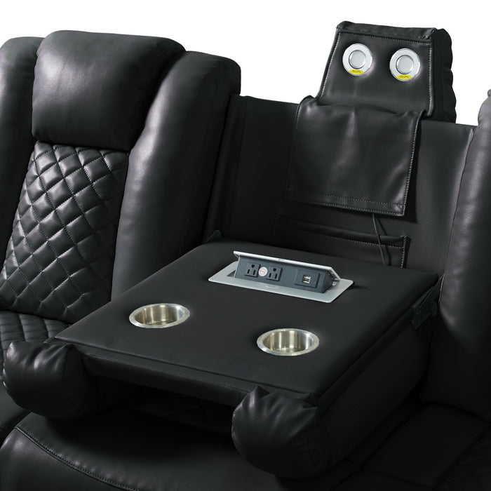 Carlo - Power Motion Sofa With Power Headrest, Dropdown Table, Power Strip, LED And Reading Light