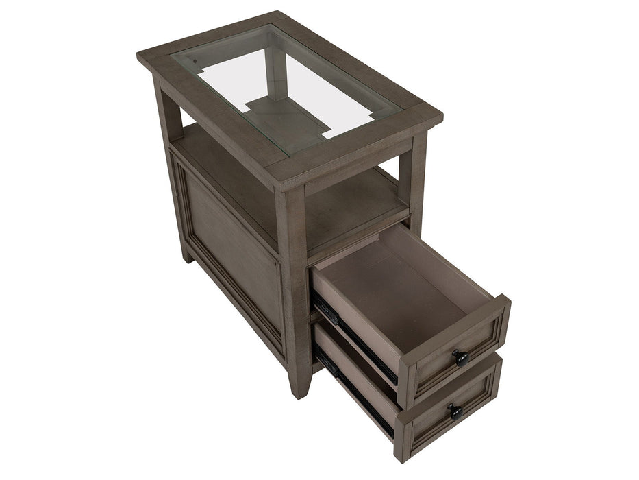 Paxton Place - Chairside End Table - Dovetail Grey