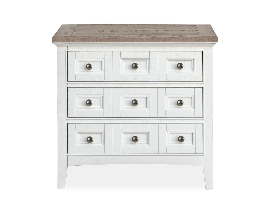 Heron Cove - Two Tone Drawer Nightstand - Chalk White And Dovetail Grey