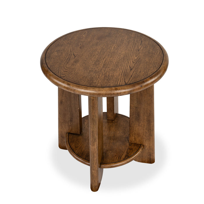 Tanner - Round End Table - Tawny Brown