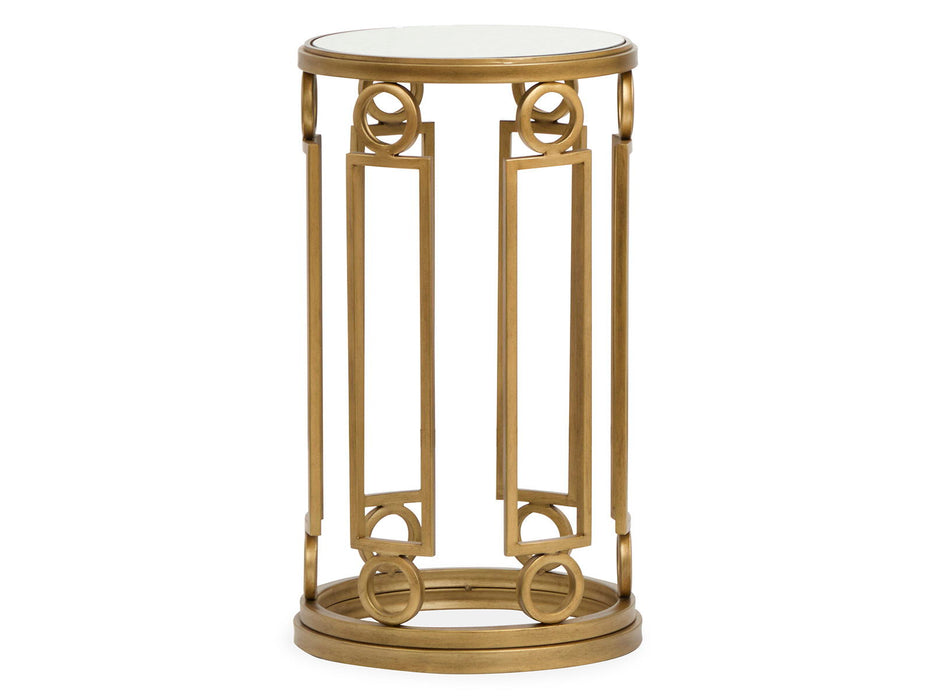 Lorena - Round Accent Table - Burnished Brass