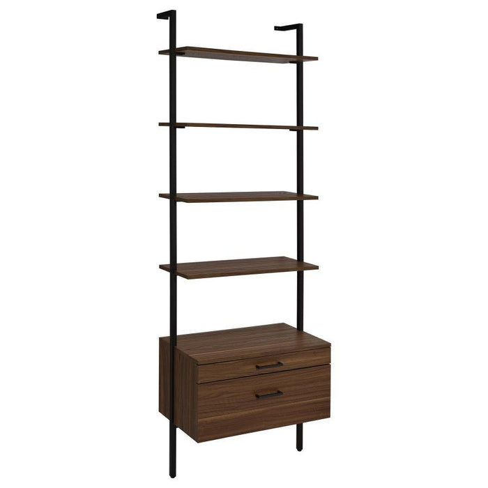 Owens - 3 Piece Wall Mounted Bookshelf Set - Walnut