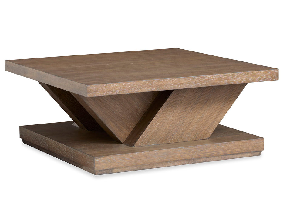 Lansbury - Square Cocktail Table With Casters - Antique Wheat