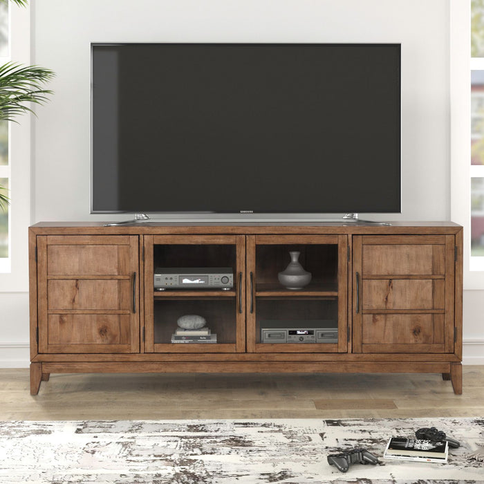 Shaker Lakes - 82" TV Console - Brown