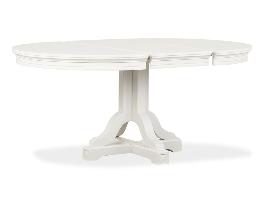 Willowbrook - Extendable 48" Round Dining Table - Egg Shell White
