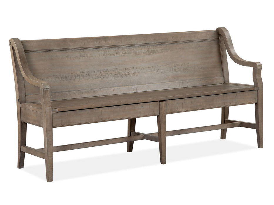 Paxton Place - Bench With Back - Dovetail Gray