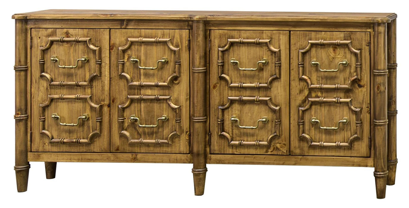 Elizabeth - Narrow 4-Doors Console - Wheat