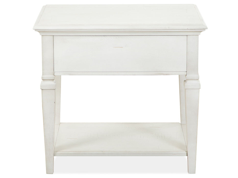Newport - Rectangular End Table - Alabaster