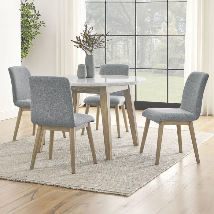 Vida - Round 5 Piece Dining Set - Light Brown