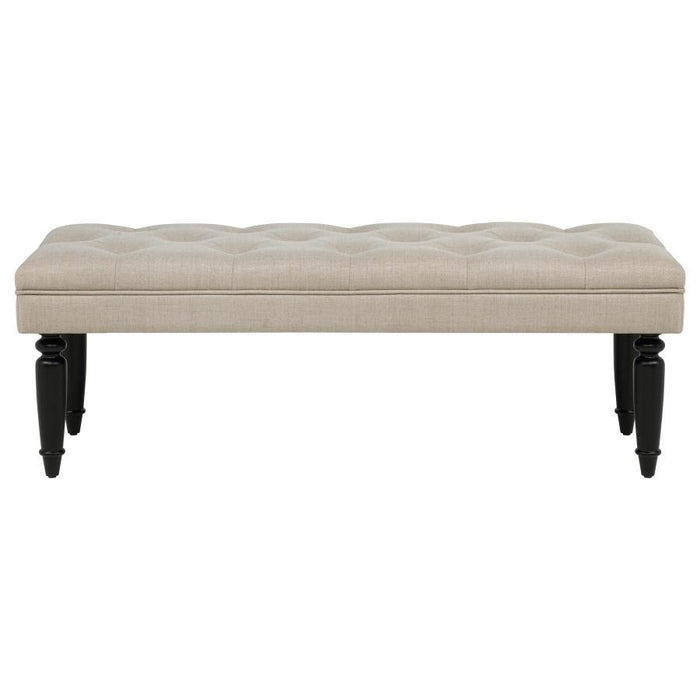 Marsha - 52" Upholstered Entryway Accent Bench - Latte