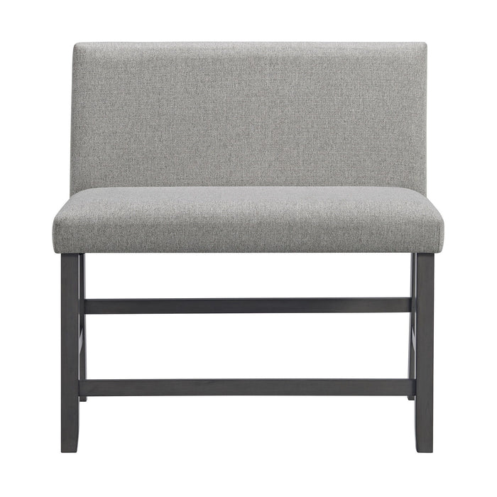 Seneca - Counter 3 Piece Corner Fabric Bench - Gray