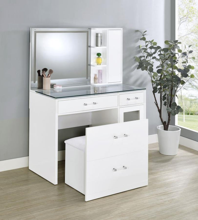 Flora - 2-Drawer Vanity Set With LED Mirror