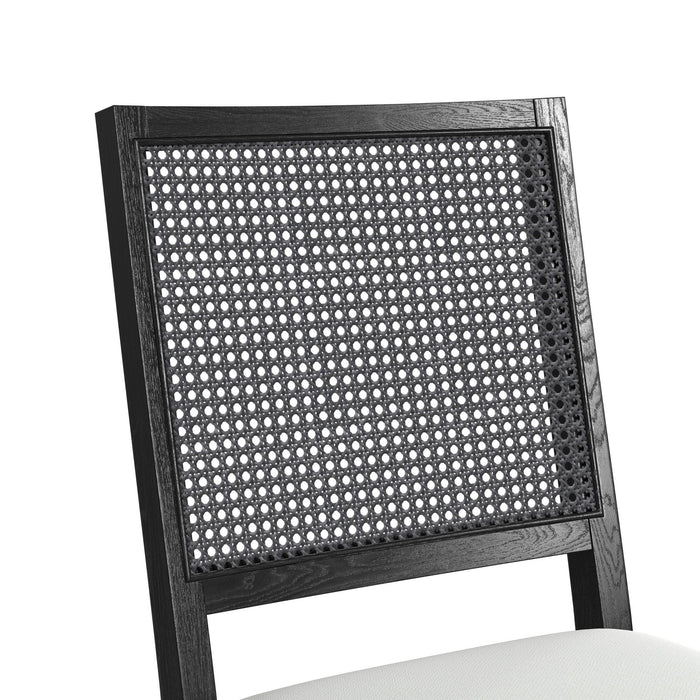 Bahama Breeze - Fabric Dining Chair (Set of 2) - White / Black