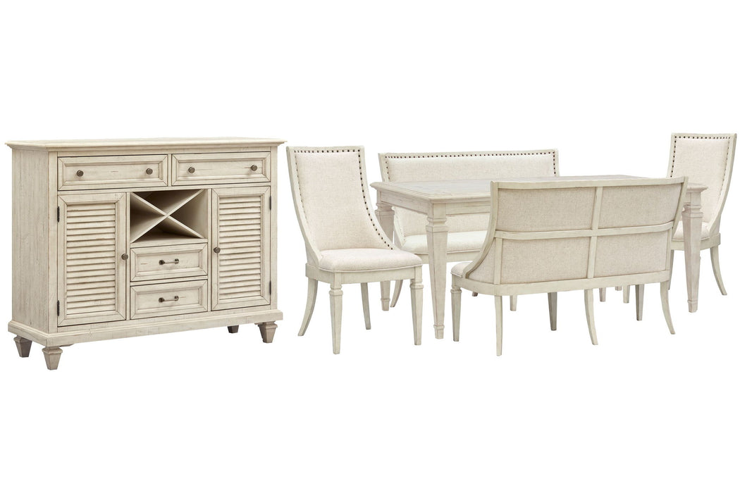 Newport - 6 Piece Extendable Rectangular Dining Table Set