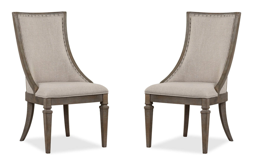 Lancaster - Dining Arm Chair With Upholstered Seat & Back (Set of 2) - Dovetail Gray
