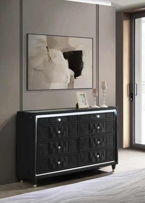 Lorient - 8-Drawer LED Bedroom Dresser Cabinet