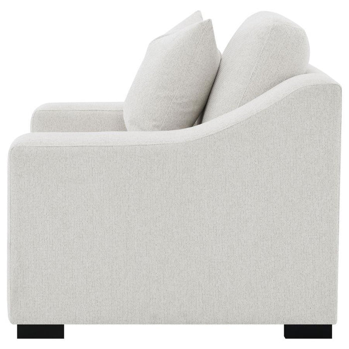 Ashlyn - Fabric Upholstered Track Arm Accent Chair - Sand