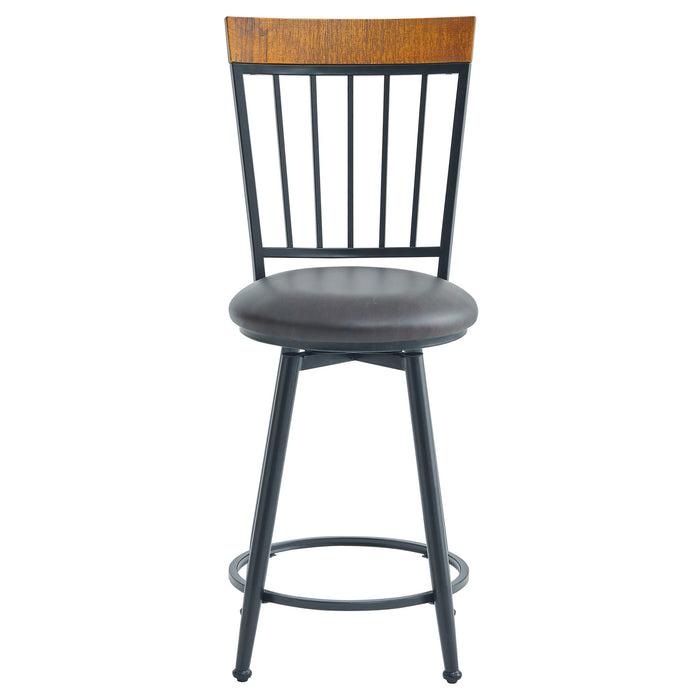 Tyler - Swivel Counter Chair (Set of 2) - Dark Gray