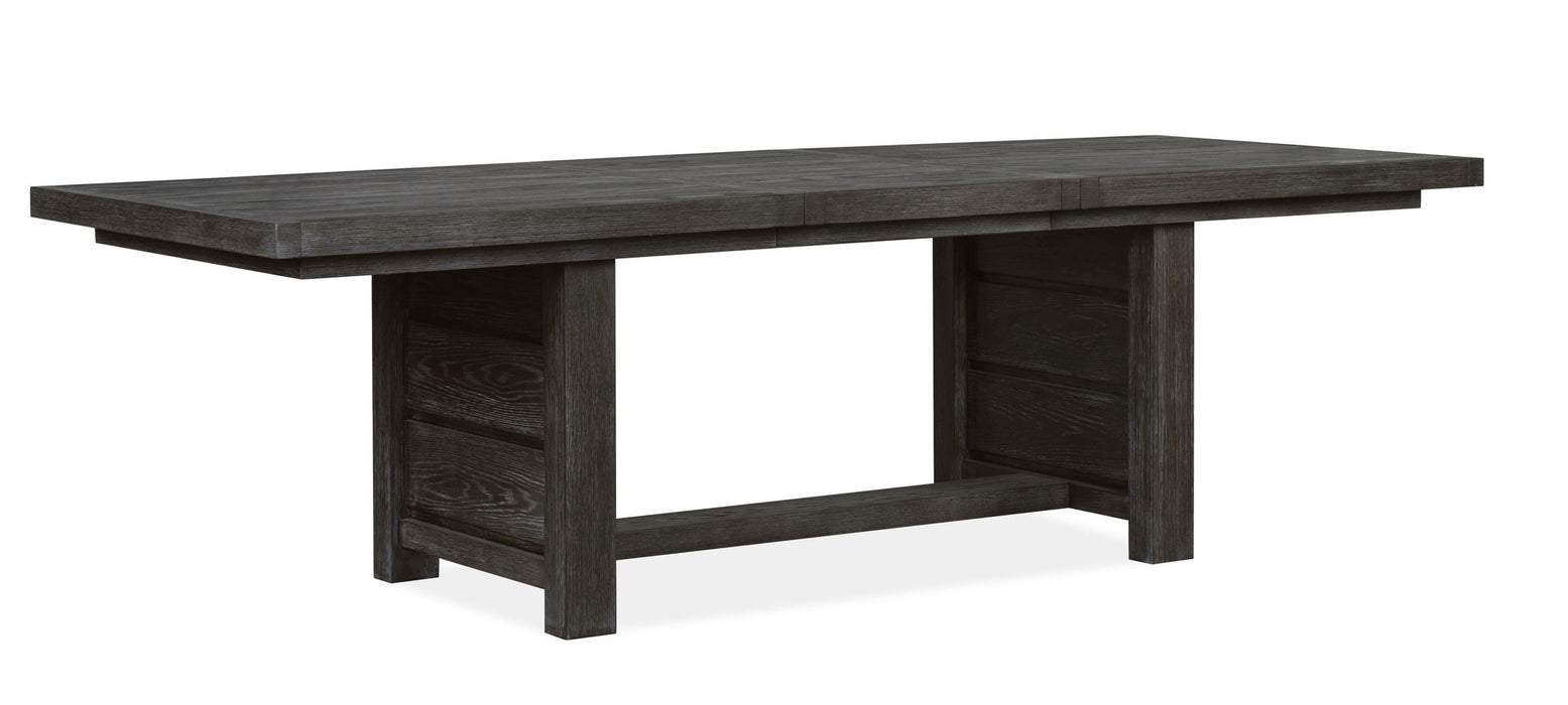 Plum Creek - 6 Piece Extendable Trestle Dining Table Set