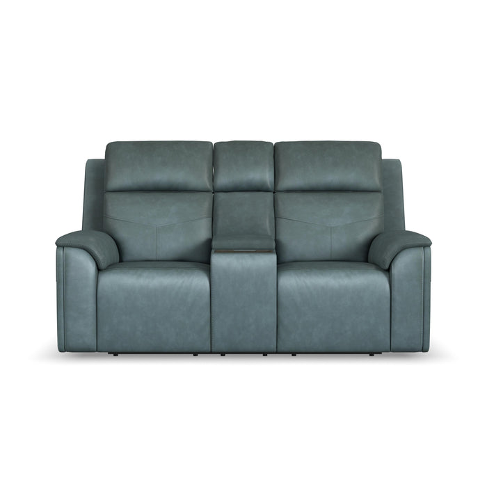 Vernon - Power Reclining Loveseat With Console, Power Headrests, Lumbar, Heat & Massage