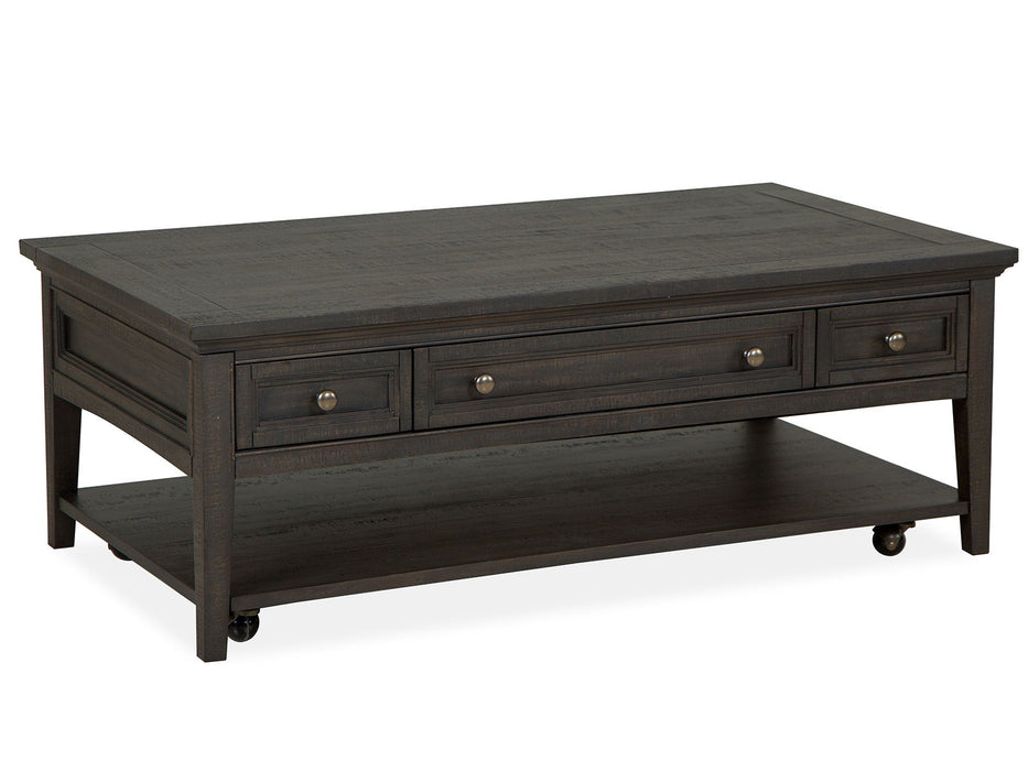 Westley Falls - Rectangular Cocktail Table With Casters - Graphite