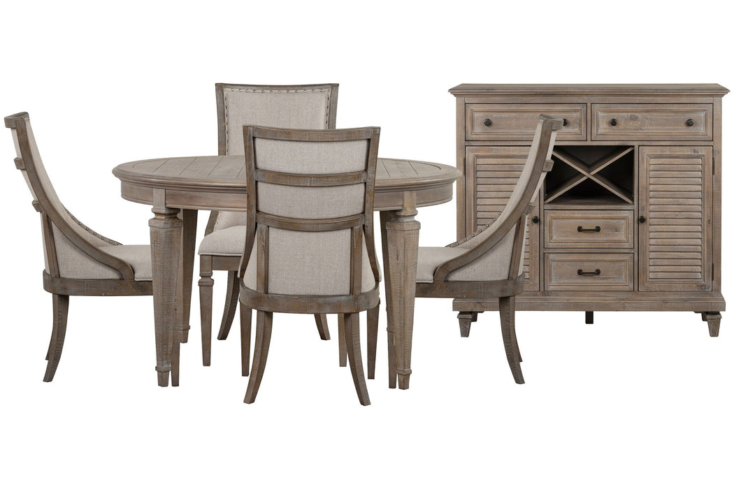 Lancaster - Extendable Round Dining Table Set