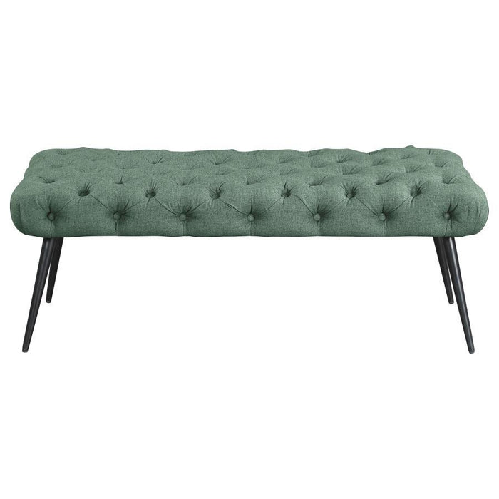 Ella - Upholstered Tufted Bench Metal Legs