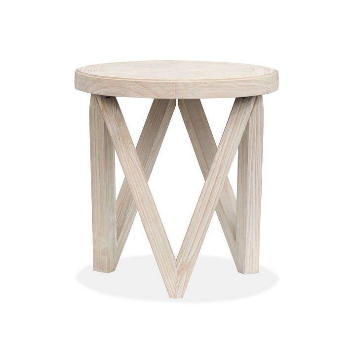 Bostwick - Round End Table - Coconut Cream