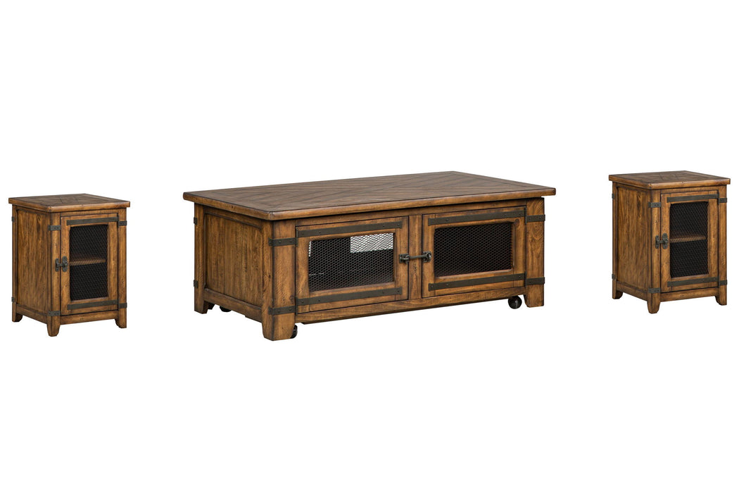 Chesterfield - Lift Top Storage Caster Cocktail Table Set