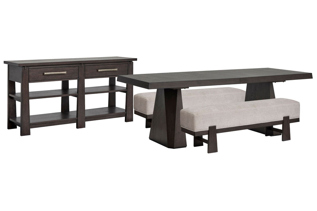 Tauren - Double Pedestal Dining Table Set