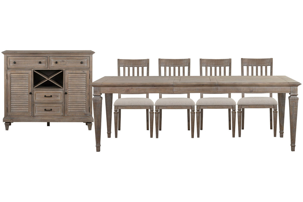 Lancaster - 6 Piece Extendable Rectangular Dining Table Set
