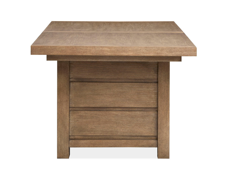 Plum Creek - 4 Piece Extendable Trestle Dining Table Set