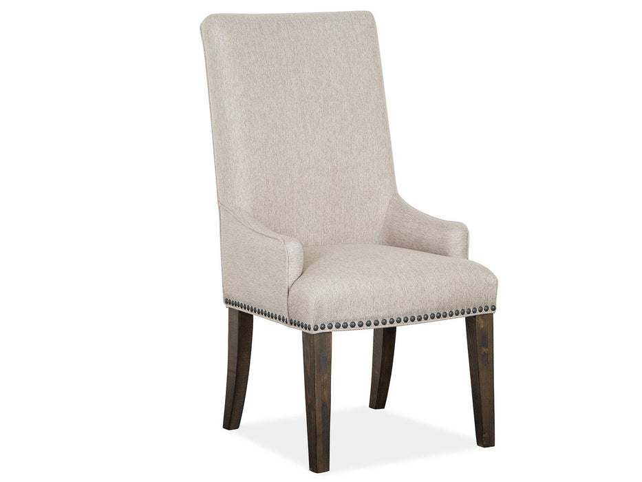 Bellamy - Upholstered Host Chair (Set of 2) - Peppercorn