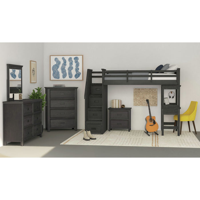 Hampton Kids - Loft With Staircase And Desk With Speaker Bedroom Set