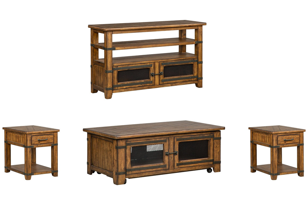 Chesterfield - Lift Top Storage Caster Cocktail Table Set