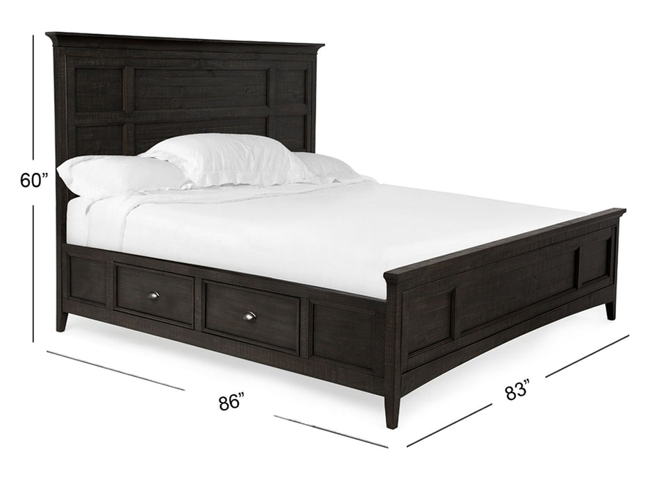 Westley Falls - Complete Panel Bed With Storage Rails