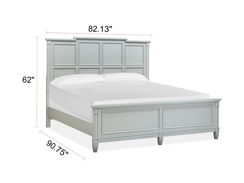 Glenbrook - Complete California King Panel Bed - Pebble