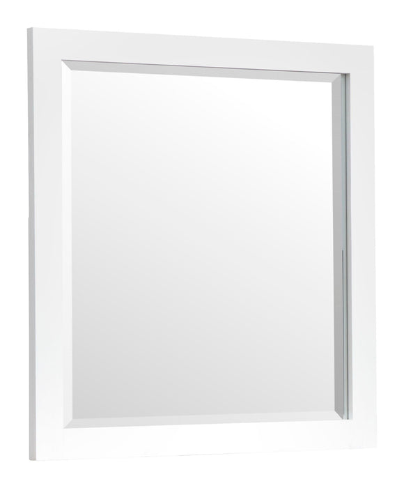 Windmill Harbour - Portrait Mirror - White Whisp And Sand