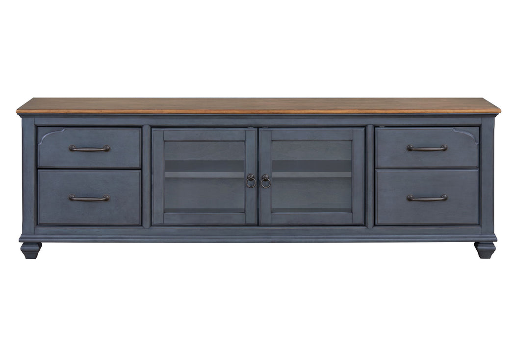 Americana - 84" TV Stand - Corduroy Blue