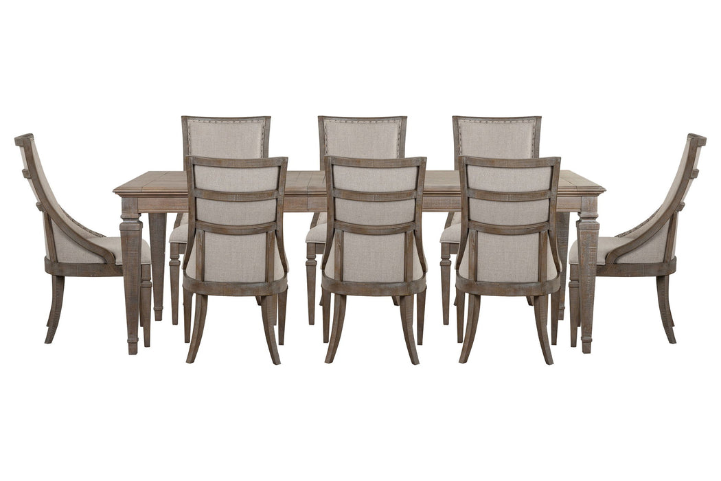 Lancaster - 9 Piece Extendable Rectangular Dining Table Set