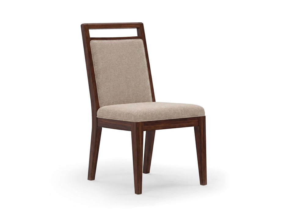 Reena - Upholstered Side Chair (Set of 2) - Rich Brown / Beige