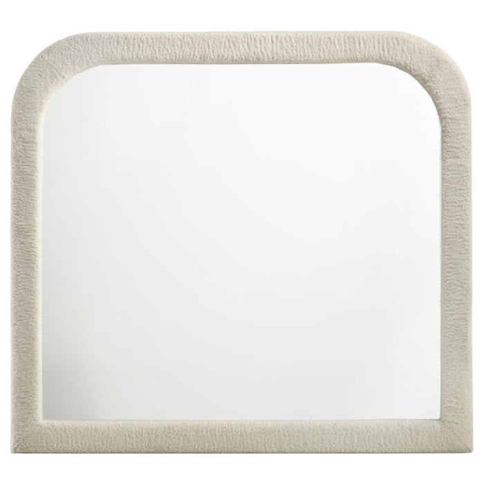 Sonya - Upholstered Bedroom Dresser Mirror - Ivory