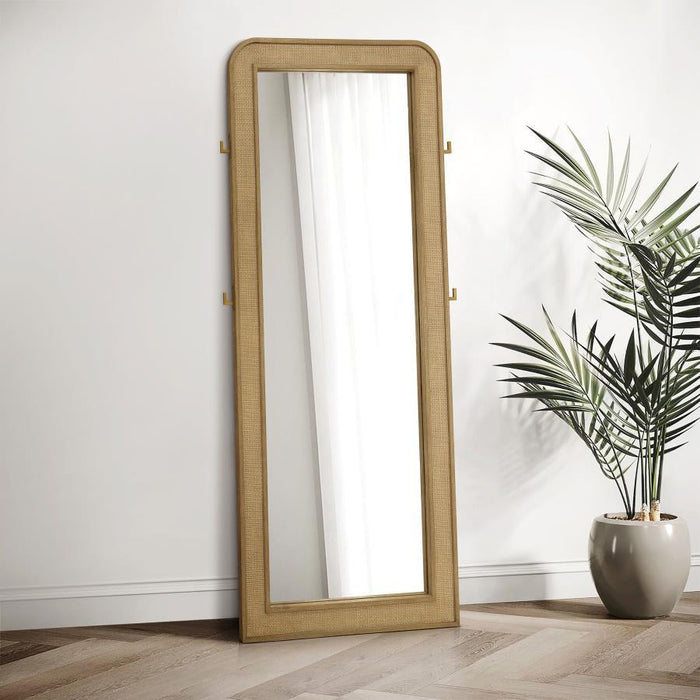 Arini - Cane Weave Full Length Standing Floor Mirror