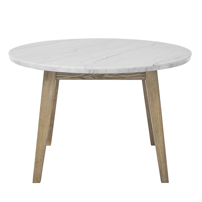 Vida - Marble Top Round Dining Table - White