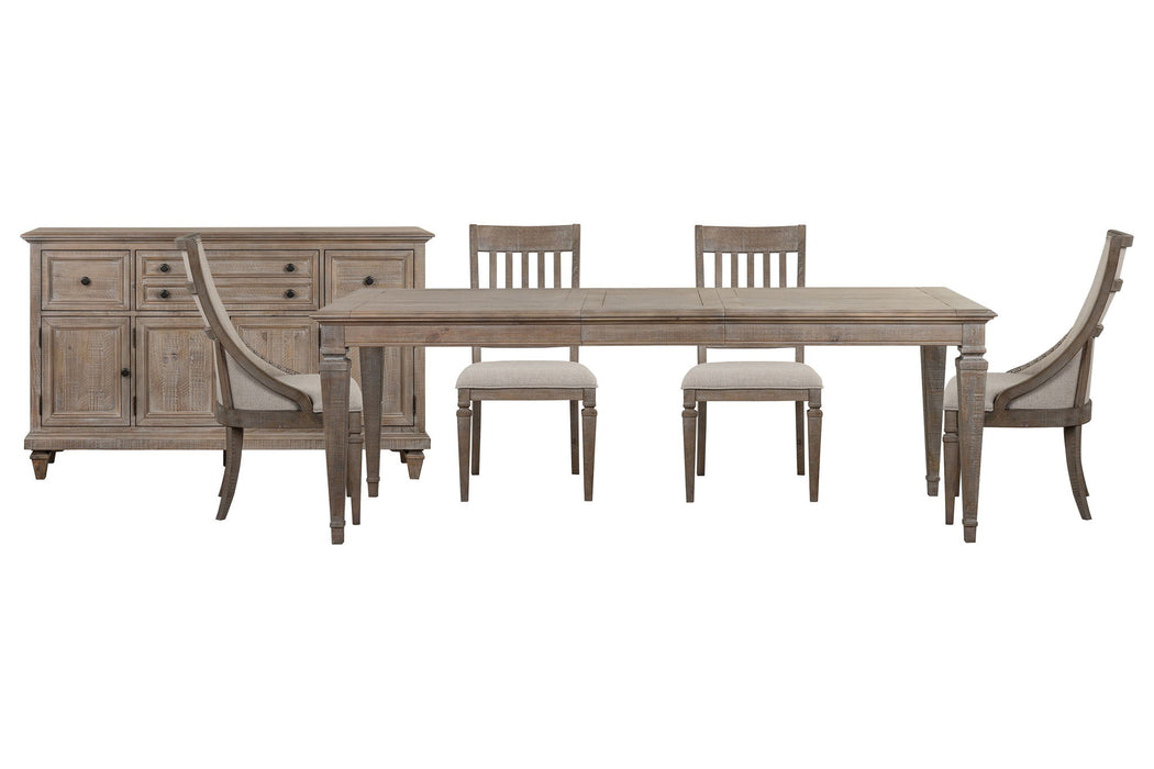 Lancaster - 6 Piece Extendable Rectangular Dining Table Set