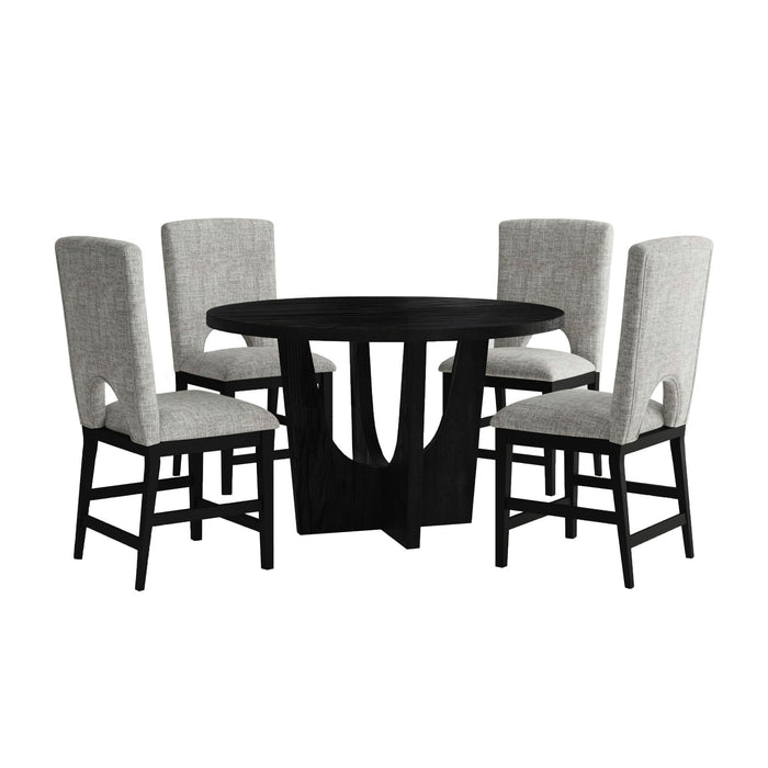 Oregon - 5 Piece Counter Height Dining Set (Round Counter Table And Four Chairs)