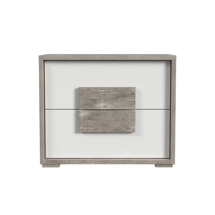 San Matteo - 2-Drawer Nightstand With USB - Gray