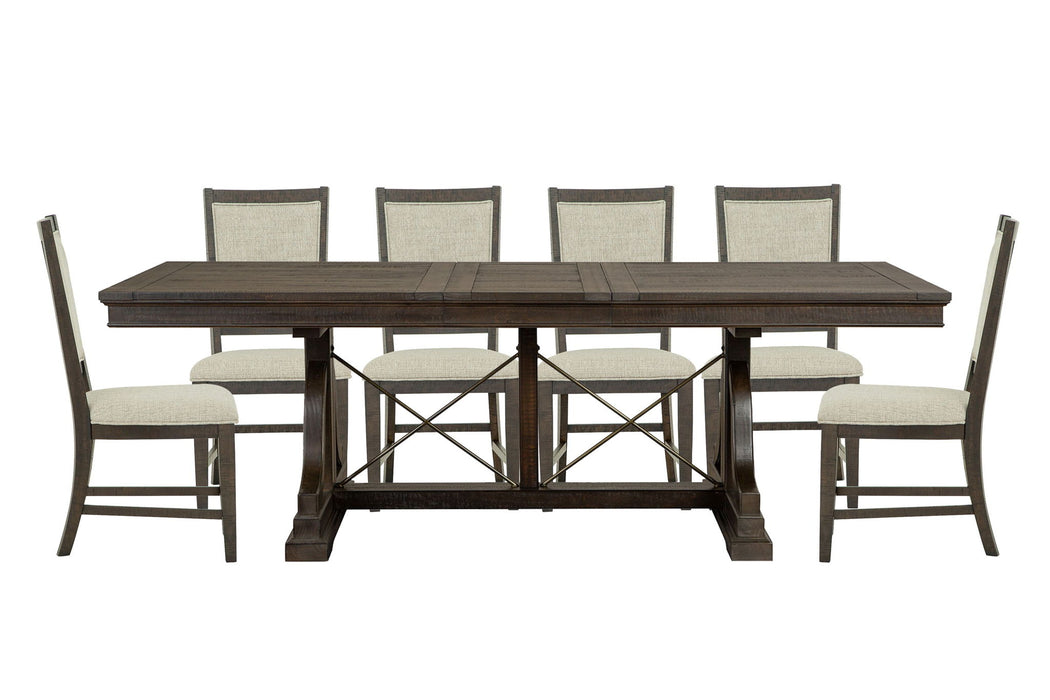 Westley Falls - Extendable Trestle Dining Table Set