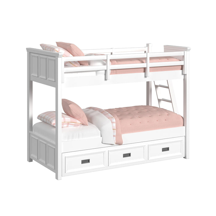 Hampton Kids - Bunk With Ladder And Trundle Bedroom Set
